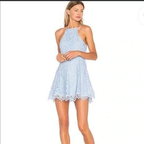 NBD Revolve Bria lace dress in ivory - Picture 1 of 8